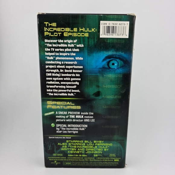 The Incredible Hulk Pilot Episode‎ VHS Original Television Series Premiere - Picture 2 of 8